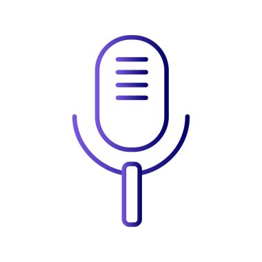 Mikrofon. Web simgesi vektör illüstrasyonu 