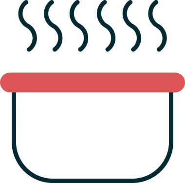 Yemek, esrar, yemek, sıcak, kamp, mutfak, yemek. vektör illüstrasyonu