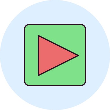 Oynayın. Web simgesi basit illüstrasyon 