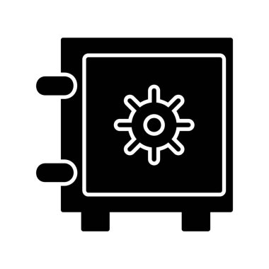 Güvenli kutu simgesinin vektör çizimi