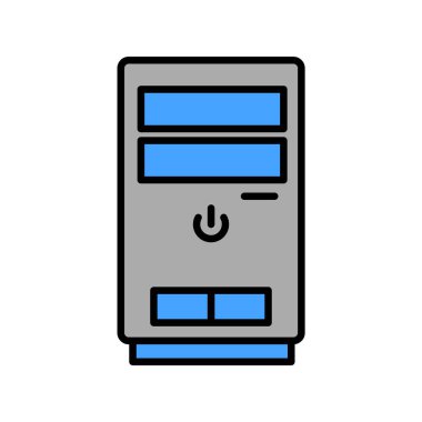 Cpu kulesinin vektör çizimi