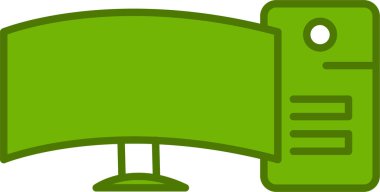 Masaüstü bilgisayar kutsal kişilerin resmi, vektör çizim