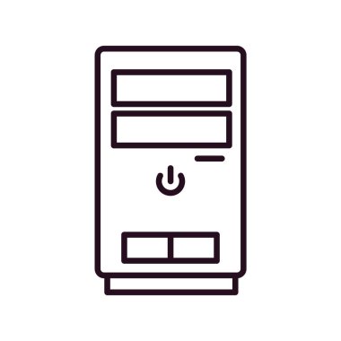 Cpu kulesinin vektör çizimi