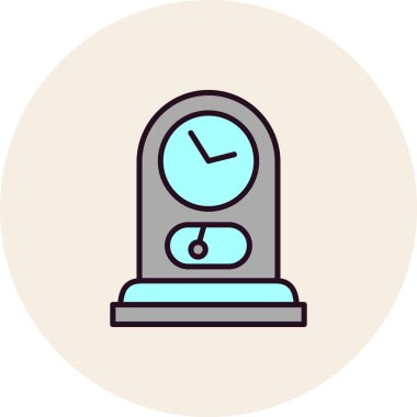 Saat simgesi vektör illüstrasyonu