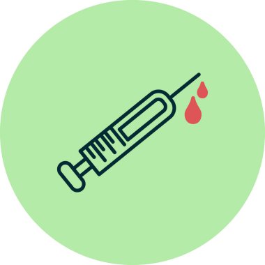 Şırınga simgesinin vektör illüstrasyonu 