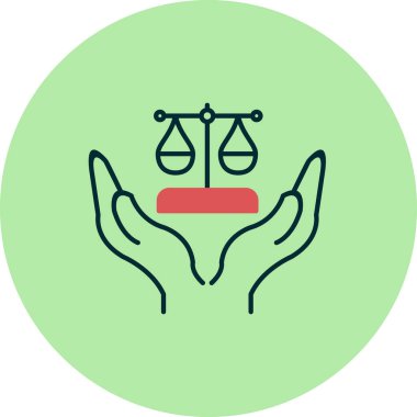 adalet simgesi vektör illüstrasyonu