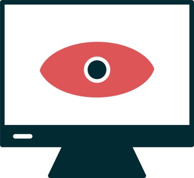 Görsel iletişim ikonu vektör illüstrasyonu