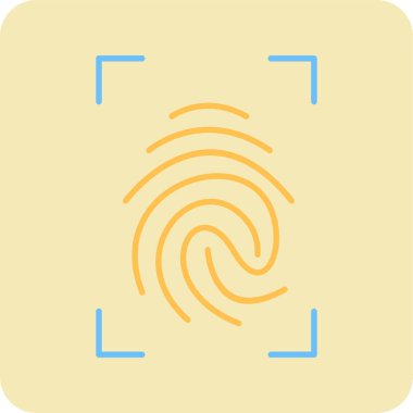 parmak izi ikonu vektör illüstrasyonu