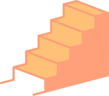 simple graphic stairs icon vector illustration