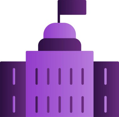 Hükümet binası simgesinin vektör illüstrasyonu