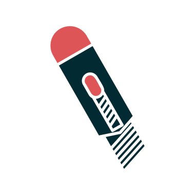 kesicinin basit grafik simgesi vektör çizimi