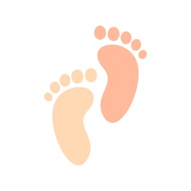 ayak izleri simge vektör çizim