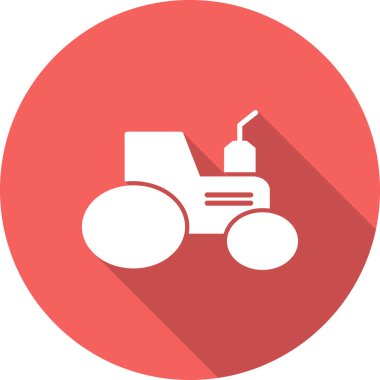 Traktör simgesi, vektör illüstrasyonu 