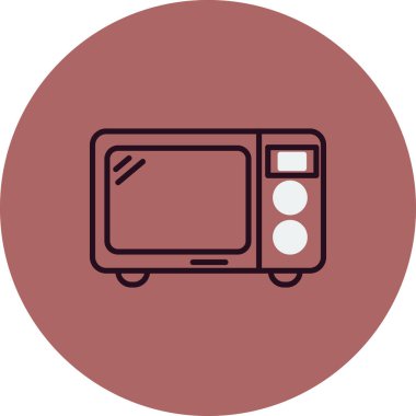 Mikrodalga fırın. Basit resimleme 