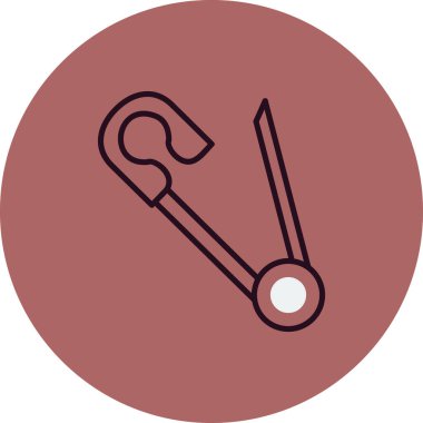 çengelli iğne simge vektör çizim