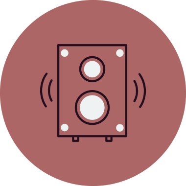 Hoparlör simgesinin vektör çizimi