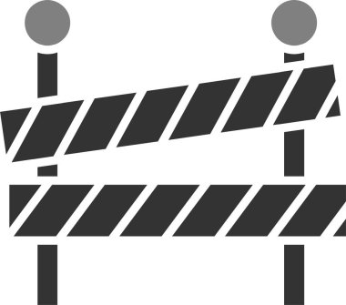 Yol engelleme web simgesi basit illüstrasyon