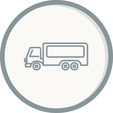 Kamyon. Web simgesi basit tasarım 