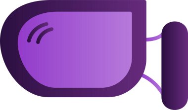 Yan ayna simgesinin vektör illüstrasyonu