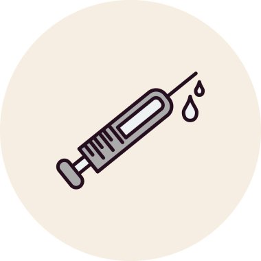 Şırınga simgesinin vektör illüstrasyonu 