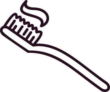 Diş fırçası web simgesi, basit illüstrasyon