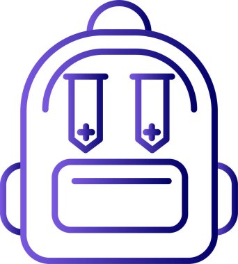 Sırt çantası. Web simgesi vektör illüstrasyonu