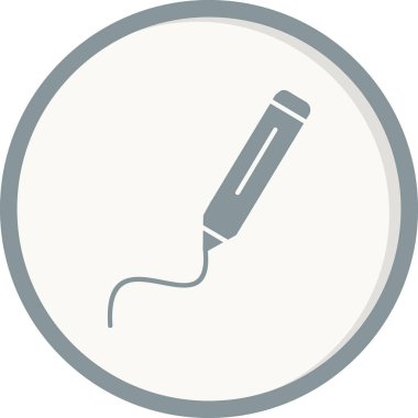 Kalem vektörü simgesi, çizimin modern basit gösterimi 