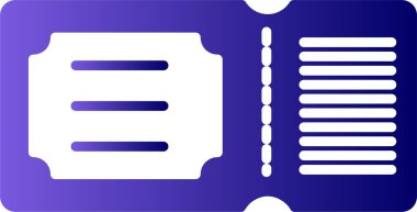 Bilet web simgesi basit illüstrasyon