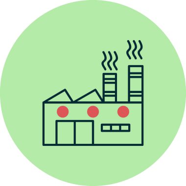 Fabrika simgesi vektör illüstrasyonu