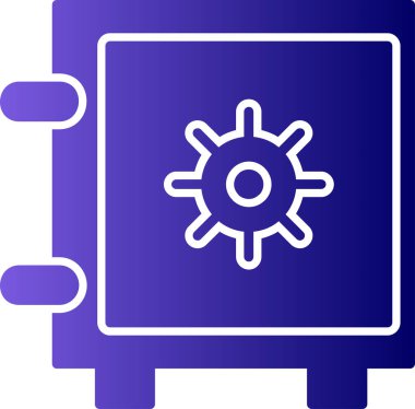 Güvenli kutu simgesinin vektör çizimi