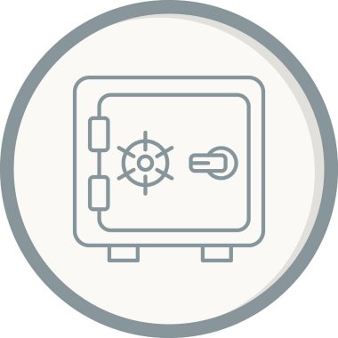 Güvenli kutu simgesinin vektör çizimi