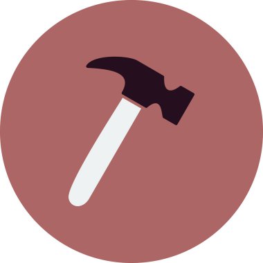 Çekiç. Web simgesi basit illüstrasyon 