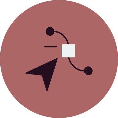 Bezier. Web simgesi basit illüstrasyon