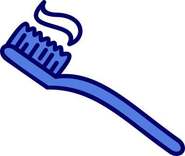 Diş fırçası web simgesi, basit illüstrasyon