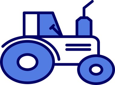 Traktör simgesi, vektör illüstrasyonu 