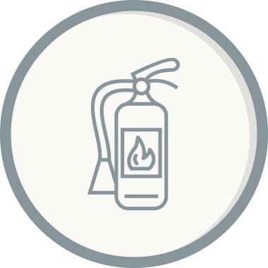 Yangın söndürücüsü. vektör simgesi 