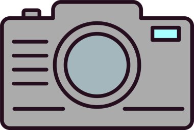 Fotoğraf makinesi simgesinin vektör illüstrasyonu
