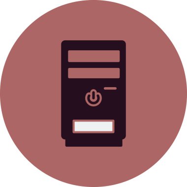 Cpu kulesinin vektör çizimi