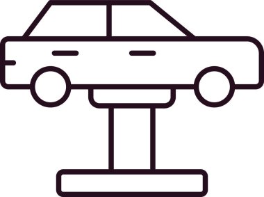 Araba servisi simgesinin vektör illüstrasyonu