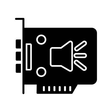 Ses kartı simgesi, vektör illüstrasyonu