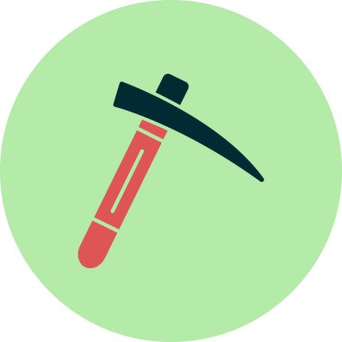 Kazma. Kazma. Web simgesi basit illüstrasyon