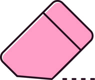 Silgi. Web simgesi basit tasarım 