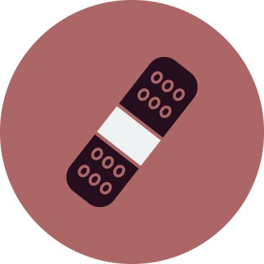 Yara bandının vektör illüstrasyonu, tıbbi simge