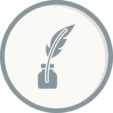 Mürekkep hokkası. Web simgesi basit tasarım