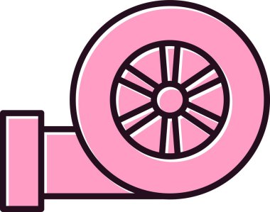 Turbo web simgesi basit illüstrasyon