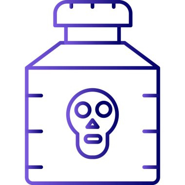 Zehir. Web simgesi basit illüstrasyon 