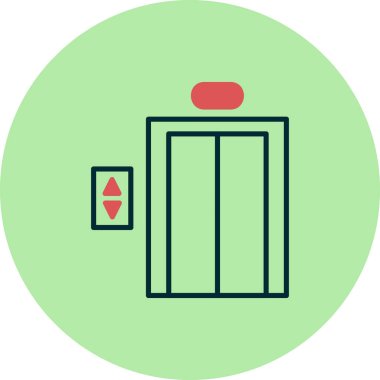 Asansör. Web simgesi basit tasarım 