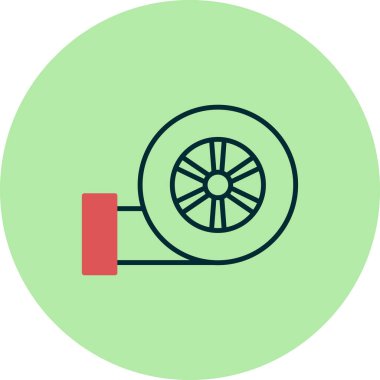 Turbo web simgesi basit illüstrasyon