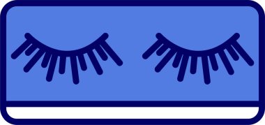 Kirpik simgesi modaya uygun olarak izole edilmiş arkaplan