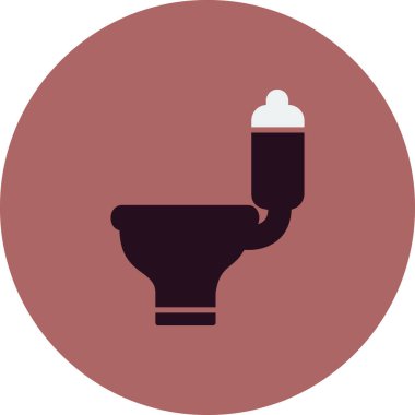 Tuvalet, web simgesi basit illüstrasyon